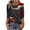 Black Wine Print, variant on Lmueinov 3/4 Length Sleeve Womens Tops Vintage Print Loose Fit Casual Boho Tops Crew Neck Flowy T-Shirts Vacation Outfits for Women Summer Fall Travel