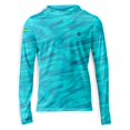 thumbnail image 4 of SCALES Bahamas Current Hooded Long Sleeve Performance Shirt Powder Blue, Medium Hoodie, 4 of 4