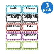 (3 pack) (3 Pack) Ashley, ASH10093, Chevron Border Classroom Jobs Magnets, 10 / Set, Multicolor
