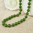 thumbnail image 4 of K-KED Lots 6mm Multicolor Jade Gemstone Smooth Round Beads Necklace 18'' Silver Clasp-Green Jade, 4 of 9