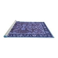 thumbnail image 2 of Ahgly Company Machine Washable Indoor Rectangle Oriental Blue Traditional Area Rugs, 7' x 10', 2 of 4