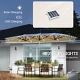 thumbnail image 4 of Outsunny 15ft Extra Large Patio Umbrella with Solar Lights, Aluminum UPF50+ Double-Sided Outdoor Table Umbrella for Backyard Deck Pool, Cream White, 4 of 8