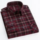 thumbnail image 1 of Blusa y camisa de manga larga con cuello vuelto para hombre, blusa informal a cuadros con botones y manga larga elástica, blusa de poliéster para hombre, 1 of 3