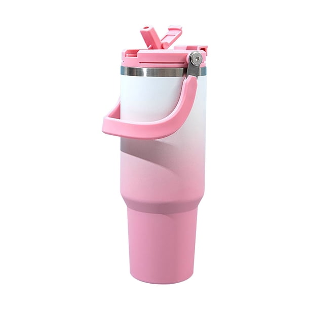 40OZ Vaso Térmico de Acero Inoxidable, Taza Termica Frio y Caliente para Cafe con Tapa y Popote, Termo Infusor de Vacío Doble para Hombre, Mujer, Regalo Con mango Degradado de color