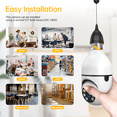 thumbnail image 3 of TOGUARD 1080P E27 Light Bulb Camera Outdoor Lightbulb Security Camera, Color Night Vision 2-Way Audio 360° Panoramic IP Dome Camera , 4PCS (Supports Only 2.4Ghz Wifi), 3 of 9