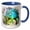 Blue/White, variant on 3drose, Iguana Watercolor Illustration, 11oz Magic Transforming Mug