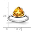 thumbnail image 3 of Auriga Fine Jewelry 925 Sterling Silver Rhodium Citrine Ring Size 9 for Women, 3 of 6