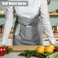thumbnail image 6 of Unique Bargains Waist Apron Waist Aprons with Pockets Waiter Aprons for Women and Men Gray 27.56"x19.69", 6 of 6