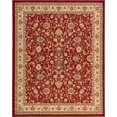 thumbnail image 1 of Unique Loom Kashan Traditional Floral Area Rug, 8 x 10 ft, Burgundy/Ivory, 1 of 2
