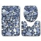 thumbnail image 1 of Juego de alfombras de baño con estampado de piedra 3D, alfombrillas de baño antideslizantes, alfombrillas decorativas para asiento de inodoro, alfombra 3 piezas seitruly JJ25267-03, 1 of 5