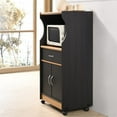 thumbnail image 4 of Pemberly Row Microwave Kitchen Cart in Black Beech, 4 of 5