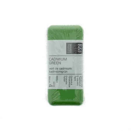 UPC: 0836943001497 | R&F Handmade Paints Encaustic Paint Cake  104ml  Cadmium Green