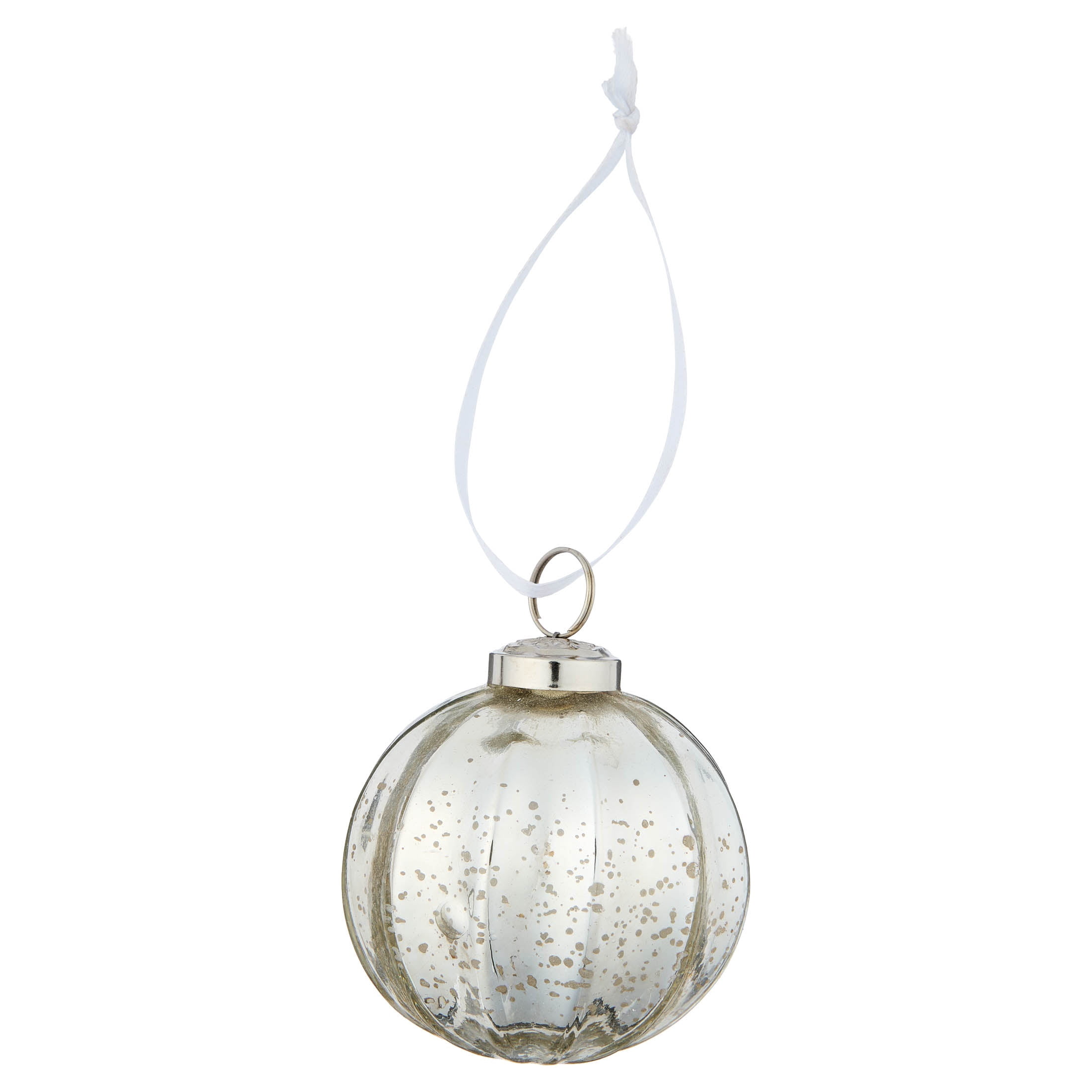6-Count Silver Mercury-Style Glass Ball Christmas Ornaments, 3.3", by Holiday Time