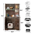 thumbnail image 2 of Blotout 71" Tall Farmhouse Cat Litter Box Enclosure W/Open Shelves & Doors, Wooden Cat Litter Box Furniture for Self-Cleaning Litter Boxes, Large Hidden Litter Box Furniture W/ Power Outlets, Locks, 2 of 10