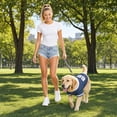 thumbnail image 4 of Pet Dog Jersey, Summer Cooling Mesh Fabric, Soccer Sportswear, Lightweight Football Casual Clothes for Small Dogs(M,Blue), 4 of 5