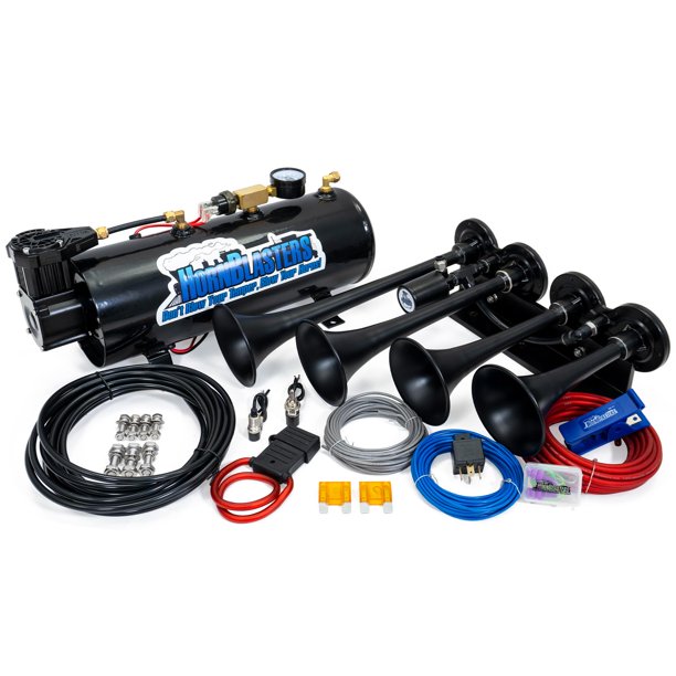 Kit de bocina de aire HornBlasters Rage de 4 tonos, tanque de 3 L, 120 PSI, 12 V