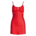 thumbnail image 6 of Joyspun Women’s Lace Trim Satin Valentine's Day Chemise, Sizes S-3X, 6 of 7