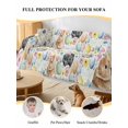 thumbnail image 4 of Happy Easter Couch Cover, Spring Watercolor Rabbits Eggs Flower Sofa Cover Blanket for 1 Seat Cushion, Sectional Sofa Slipcover Furniture Protector for Living Room Bedroom 71''x91'', 4 of 9