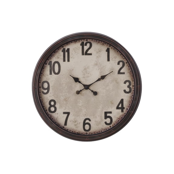 Clocks - 20" Round - Wall Clock - Antique Brown - Transitional