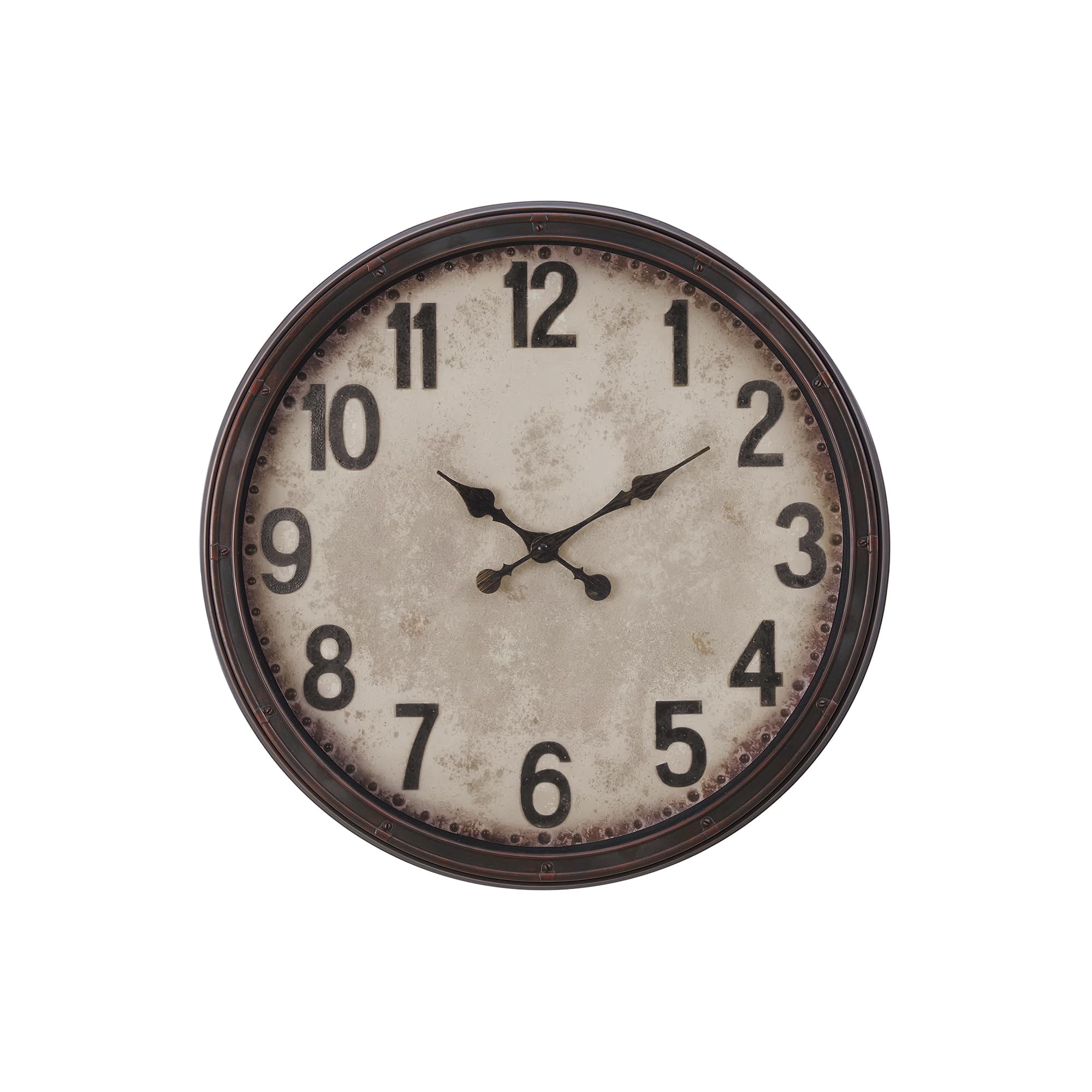 Clocks - 20 Round - Wall Clock - Antique Brown - Transitional