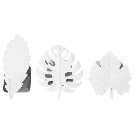 

3Pcs Decorative Hooks Hanging Hooks Clothing Hangers Leaf Shaped Hooks