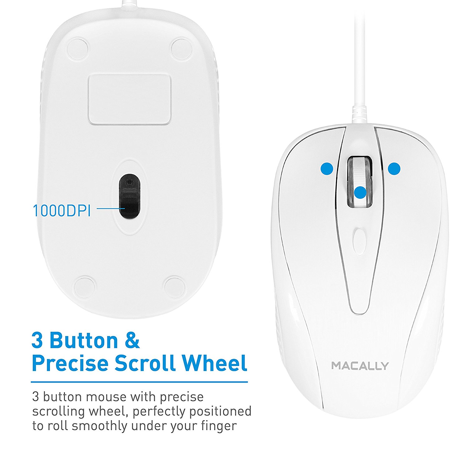 Macally UCTURBO - Mouse - right and left-handed - optical - 3 buttons - wired - USB-C - image 5 of 5