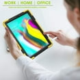 thumbnail image 6 of KOMI Shield Series Samsung Tab 10.1 Case SM-T510/T515 Samsung Galaxy Tab A 10.1 Case 2019 Shockproof Rugged Cover 360 Kickstand, Hand Strap & Shoulder Strap for Galaxy Tab A 10.1 Inch - Yellow, 6 of 9