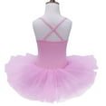 thumbnail image 4 of Hansber Girls Kids Sequined Ballet Dance Leotard with Hair Band Outfits Ballerina Princess Tutu Dress Pink 4XL, 4 of 7