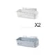 thumbnail image 1 of 3 estantes de plástico para almacenamiento de ducha para baño, estante de pared para cocina Soledad Rack de almacenamiento de montaje en pared, 1 of 10