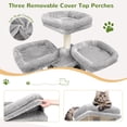 thumbnail image 4 of Globlazer 83'' Multi-Level Large Cat Tree Tower for Indoor Cats with Sisal Scratching Post, Hammock & 2 Condos,Light Gray, 4 of 8