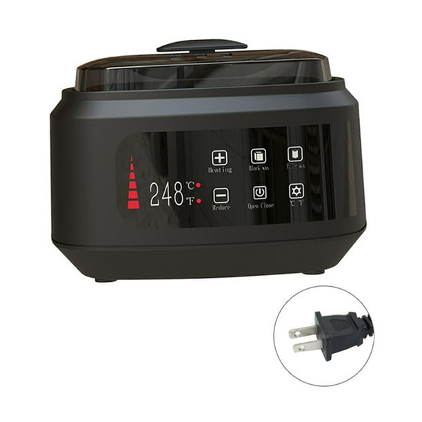 Calentador de cera eléctrico con control de temperatura para derretir cera en salones de belleza y spa. Negro