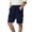 Navy -BQ18, variant on Dwellite Mens Casual Sweat Cargo Shorts Drawstring Elastic Waist Athletic Workout Gym Jogger Shorts with Pockets Light Gray XL