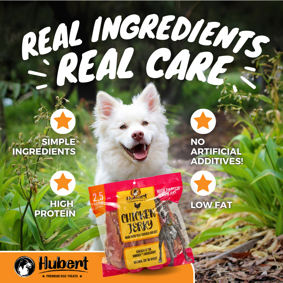 Hubert Pet Triple Flavored Rawhide Kabobs - Chicken, Duck & Pork Hide Dog Treats, Grain Free, Low Ingredient, USA Tested - 2 lbs Value Pack