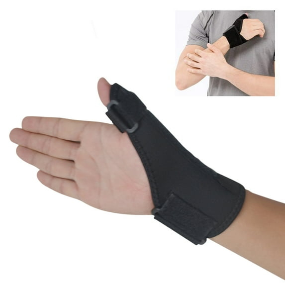 PRAETER Wrist Thumb Support, Medical Sports Wrist Thumb Hands Spica Splint Support Brace Stabilizer Arthritis Breathable Adjustable Wrist Thumb Pain Relief Support, Black