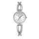 thumbnail image 1 of Reloj con correa de aleación simple, esfera redonda, decoración de diamantes de imitación, reloj de pulsera de cuarzo (plateado + blanco), 1 of 2