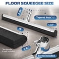 thumbnail image 2 of DSV Standard Uneven Surface Floor Squeegee 18’’, Double Foam Blade Garage Squeegee, Taper Pole Connection - Handle Sold Separately for Tiles, Concrete and Asphalt, 2 of 6