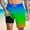 Blue, variant on Hvot&aat Mens Trendy Ombre Printed Shorts Quick-Dry Lightweight Stretch Pants Elastic Waist Beach Shorts