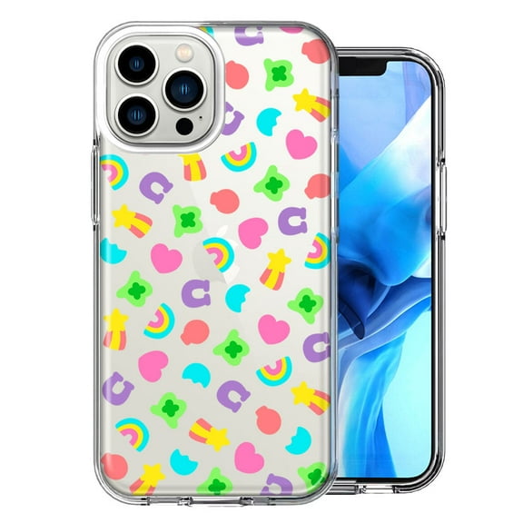 MUNDAZE Case for Apple iPhone 15 Pro Max Slim Hard Shell Soft TPU Hybrid Shockproof Heavy Duty Protective Phone Cover - Cute Lucky Marshmallow Cereal Nostalgic