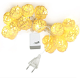 thumbnail image 2 of Samoleus Rattan Lichterkette Solar Warmweiß, 20 LEDS 4.8M 2Modes Außen Lichterketten Solar Lampions Wasserdicht Weihnachtsbeleuchtung für Gärten Häuser Outdoor (Warmweiß) Zhivalor ZH-497, 2 of 7