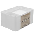 thumbnail image 4 of NIYANGLE Desktop Double Layer Drawer Organizer Office Desk White HIPS 1Set for Women, 4 of 8