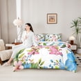 thumbnail image 4 of Castle Fairy Floral Letter A Hummingbird Twin Bedding Sets 7-Piece for Women,Spring Garden Bedding Comforter Set for Home Decor, 4 of 7