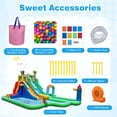 thumbnail image 4 of Gymax Inflatable Water Park w/Climbing Wall Basketball Rim Splash Pool 750W Blower, 4 of 10