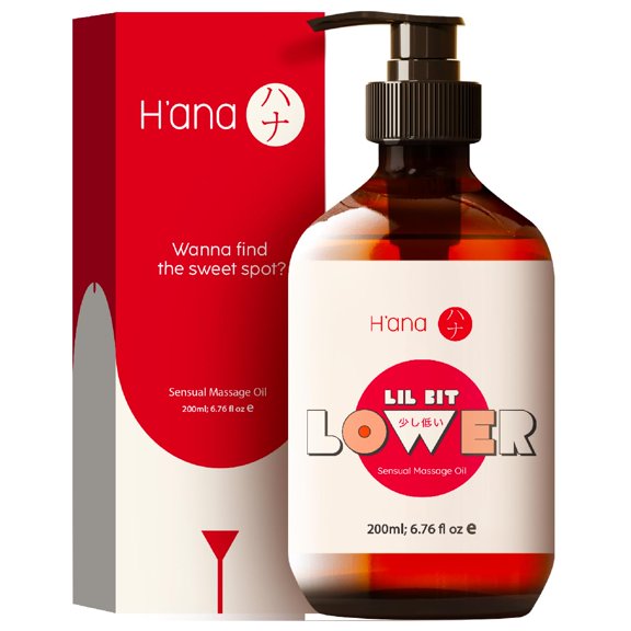 Aceite de masaje H'ana Sensual, 200 ml, aceite corporal de vainilla 100% puro
