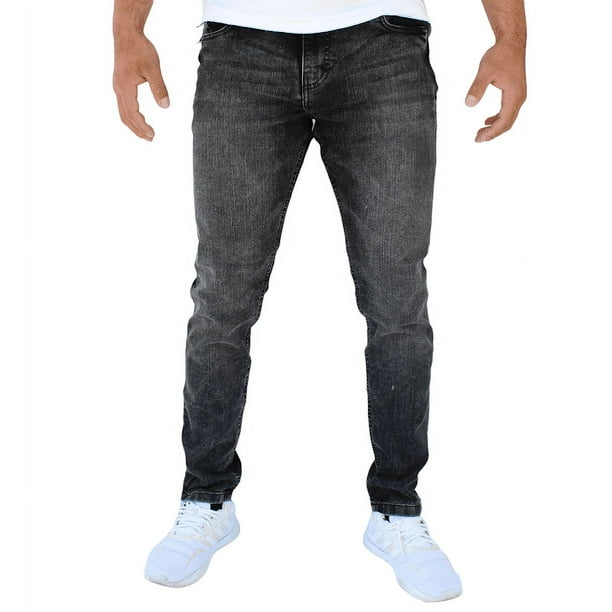 Pantalón de mezclilla stretch John Silver Corte skinny Color negro froster