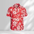 thumbnail image 2 of Men's Short Sleeve Button Down Shirts Casual Printed Summer Regular Fit Beach Shirt, 2 of 4