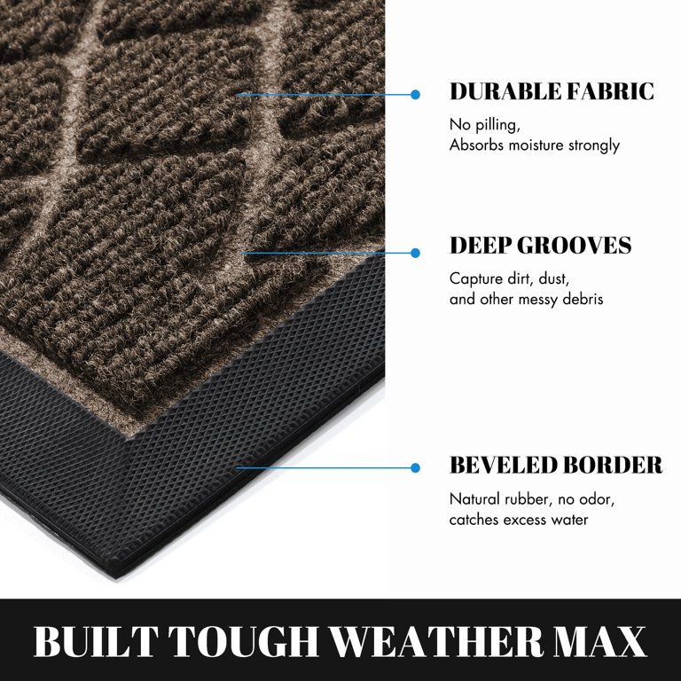 Heavy Duty Durable All Weather Indoor/Outdoor Non Slip Rug