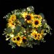 thumbnail image 1 of Yellow Sunflower Garland with Lights for Decor Plastic Wreath Lasting Vines 1Pc, 1 of 5