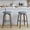 Blue, variant on S-HOME Swivel Bar Stools Set Of 2, Fabric Upholstered 30 Inch Height, Ideal For Restaurants And Home Use