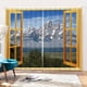 thumbnail image 3 of Juego de 2 cortinas de puerta de ventana de paisaje de paisaje persianas decoración impresa en 3D 5 # Zulema Cortina de ventana, 3 of 8