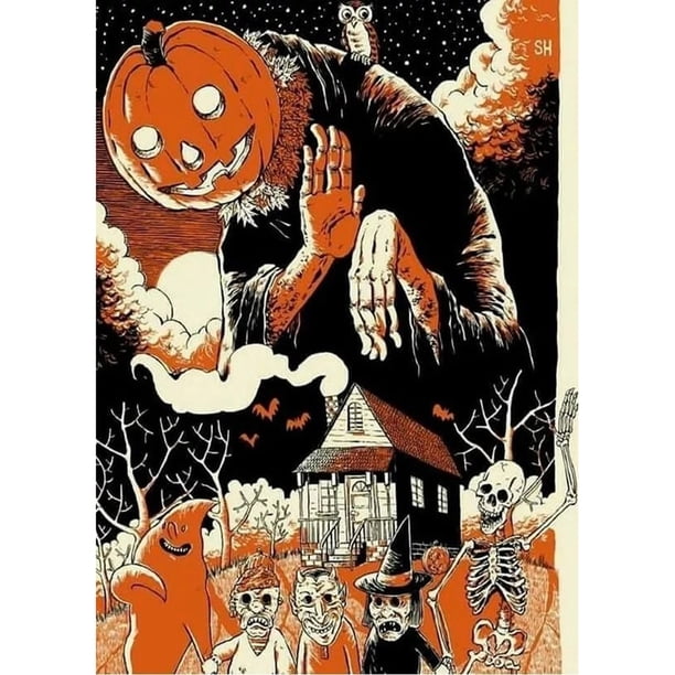 Diamond Painting (DB2269) Halloween 5D Kit de punto de cruz cuadrado DIY (WX458) 50x70cm Hugtrwg Para estrenar